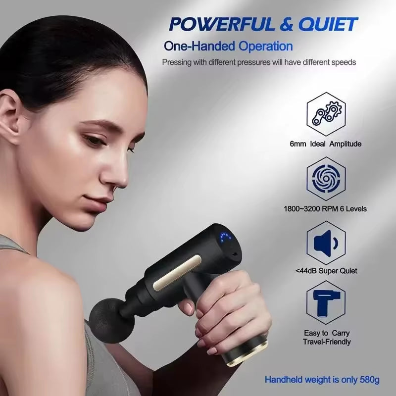 2026 Fascia Gun Muscle Relaxation Massager Electric Vibration Massage Gun Professional Grade Neck Mask Gun