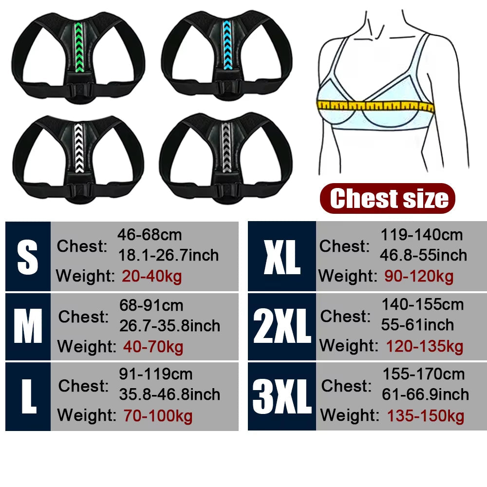 Adjustable Back Shoulder Posture Corrector Belt Clavicle Spine Support Reshape Your Body Home Office Sport Upper Back Neck Brace