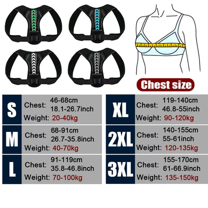 Adjustable Back Shoulder Posture Corrector Belt Clavicle Spine Support Reshape Your Body Home Office Sport Upper Back Neck Brace